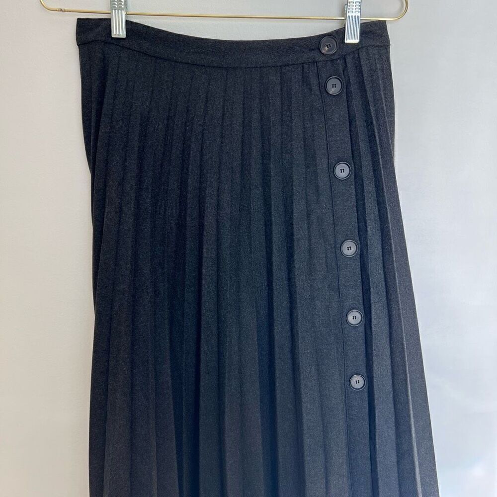 Zara Pleated Button Front Maxi Skirt Long School girl - Picture 8 of 10